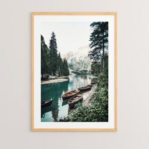 Πίνακας Lake House Genius με ψηφιακή εκτύπωση και πλαίσιο 33x1.5x48εκ