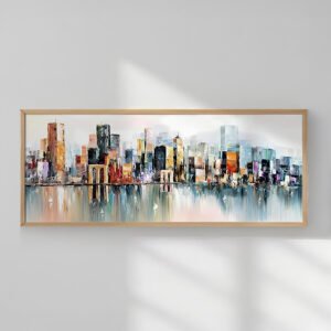 Πίνακας Teria House Genius με ψηφιακή εκτύπωση και πλαίσιο 70x2x33εκ