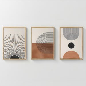 Πίνακας Jemba House Genius τρίπτυχος με ψηφιακή εκτύπωση και πλαίσιο 33x1.5x48εκ