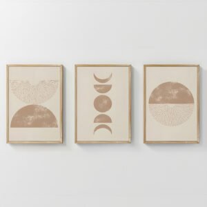 Πίνακας Kriky House Genius τρίπτυχος με ψηφιακή εκτύπωση και πλαίσιο 33x1.5x48εκ