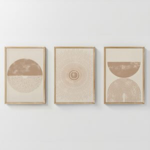 Πίνακας Varenzy House Genius τρίπτυχος με ψηφιακή εκτύπωση και πλαίσιο 33x1.5x48εκ