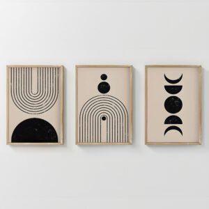 Πίνακας Aregon House Genius τρίπτυχος με ψηφιακή εκτύπωση και πλαίσιο 33x1.5x48εκ