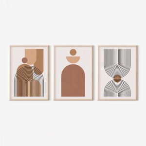 Πίνακας Rexion House Genius τρίπτυχος με ψηφιακή εκτύπωση και πλαίσιο 33x1.5x48εκ