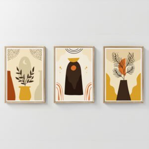 Πίνακας Caelo House Genius τρίπτυχος με ψηφιακή εκτύπωση και πλαίσιο 33x1.5x48εκ