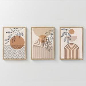 Πίνακας Zephra House Genius τρίπτυχος με ψηφιακή εκτύπωση και πλαίσιο 33x1.5x48εκ