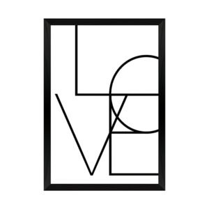 Πίνακας Amora House Genius με ψηφιακή εκτύπωση και πλαίσιο 33x1.5x48εκ